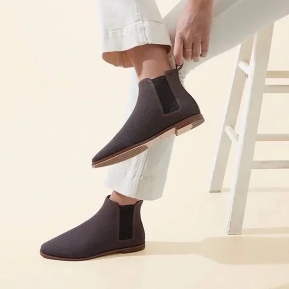 ROTHY'S | The Merino Wool Chelsea Ankle Boot in Cocoa Brown | Sz 7.5 - Picture 3 of 15